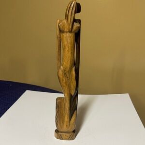 Muneca Hand-Carved Exotic Wood Woman Figure Abstract Female Form Sculpture